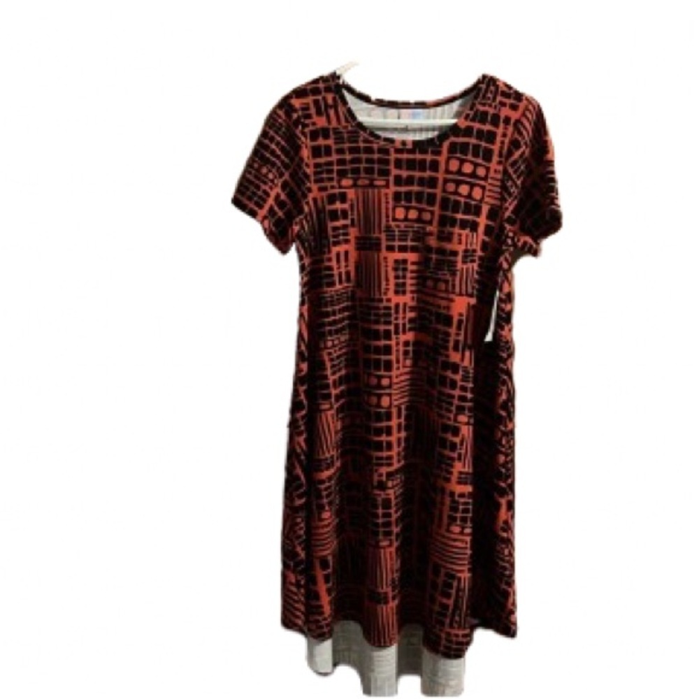 #39 LuLaRoe Carly Small Orange and Black